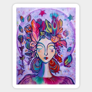 Lavender Goddess Sticker